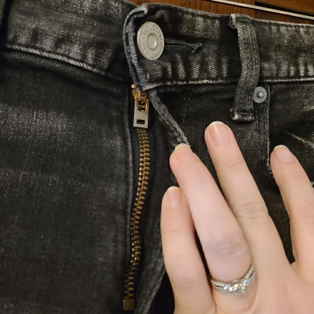 Moussy Vintage Fremont Skinny Black Jeans Size 26